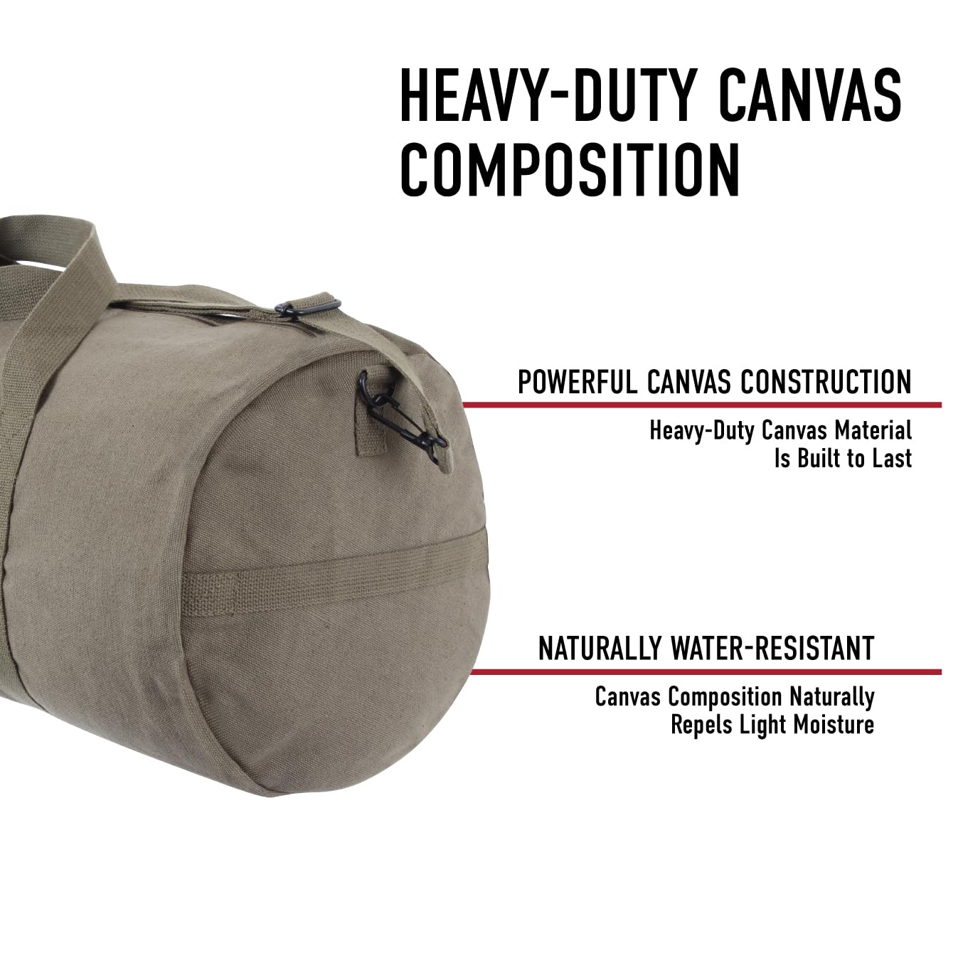 Heavyweight Black Giant Zipper Duffle Bag (X-Large) - Image 5