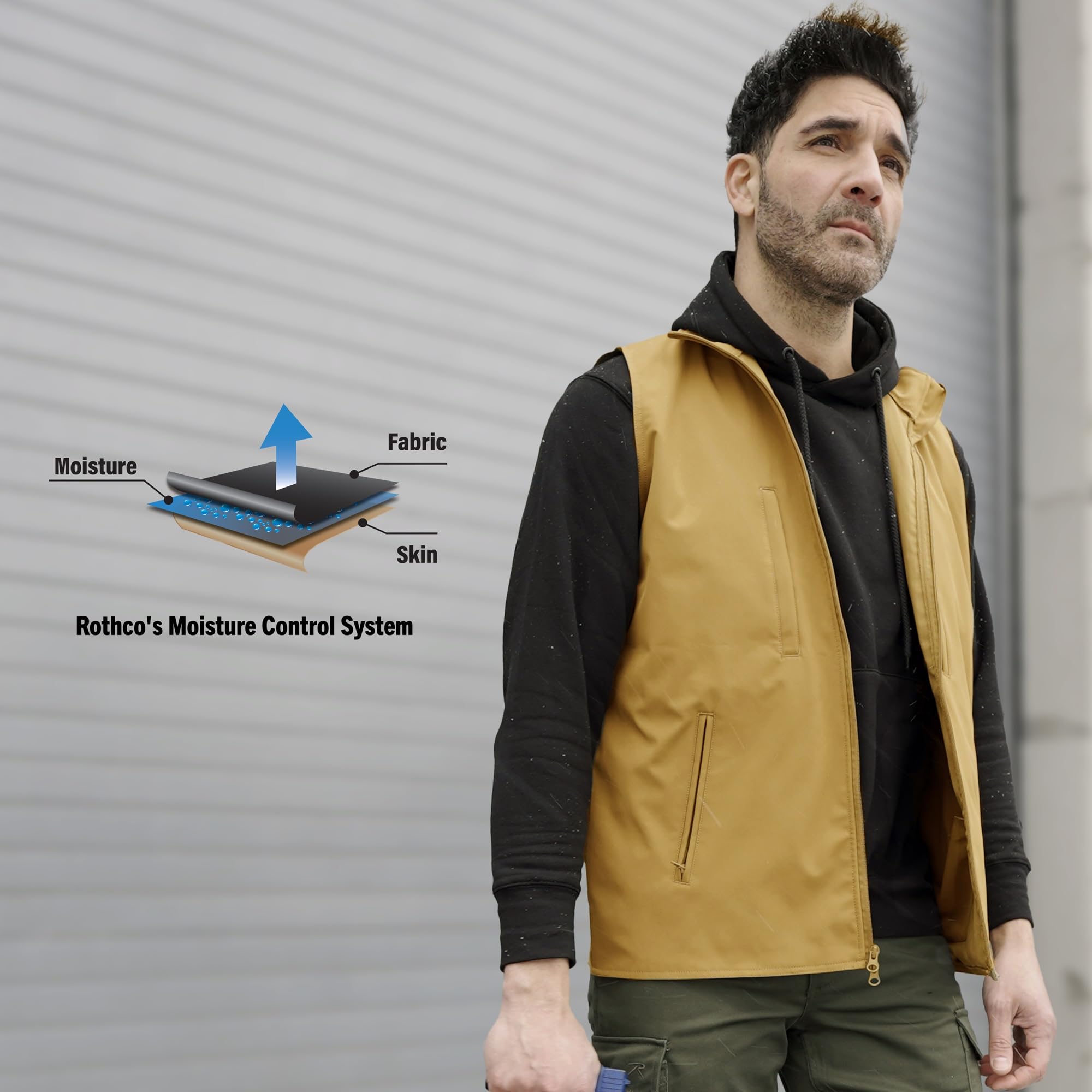 Rothco Conceal-Ops V2 Soft Shell Vest – Discrete Carry Tactical Sleeveless Jacket - Image 4