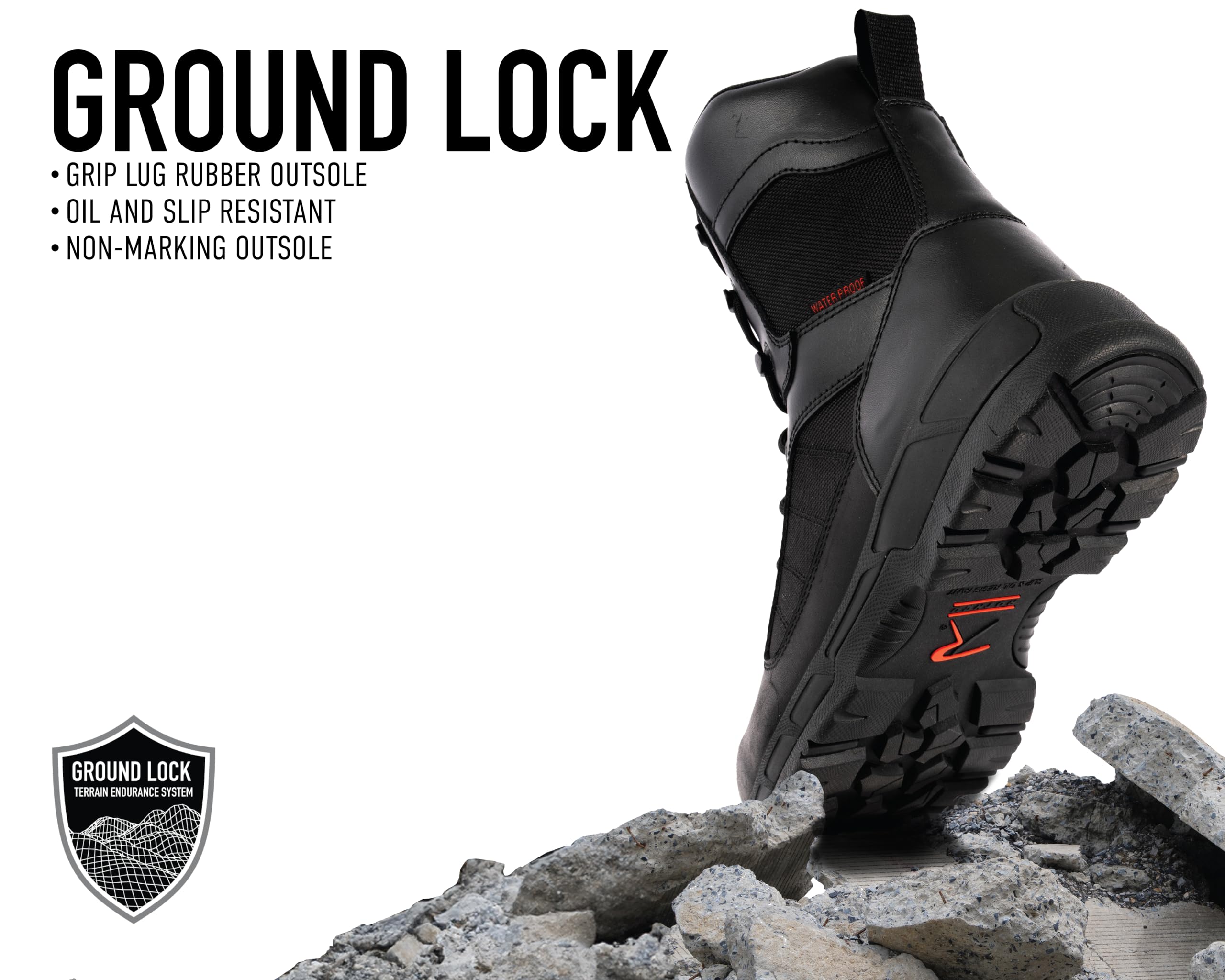 Rothco Guardian Composite Toe 8 Inch Tactical Boot - Side-Zip - Image 4