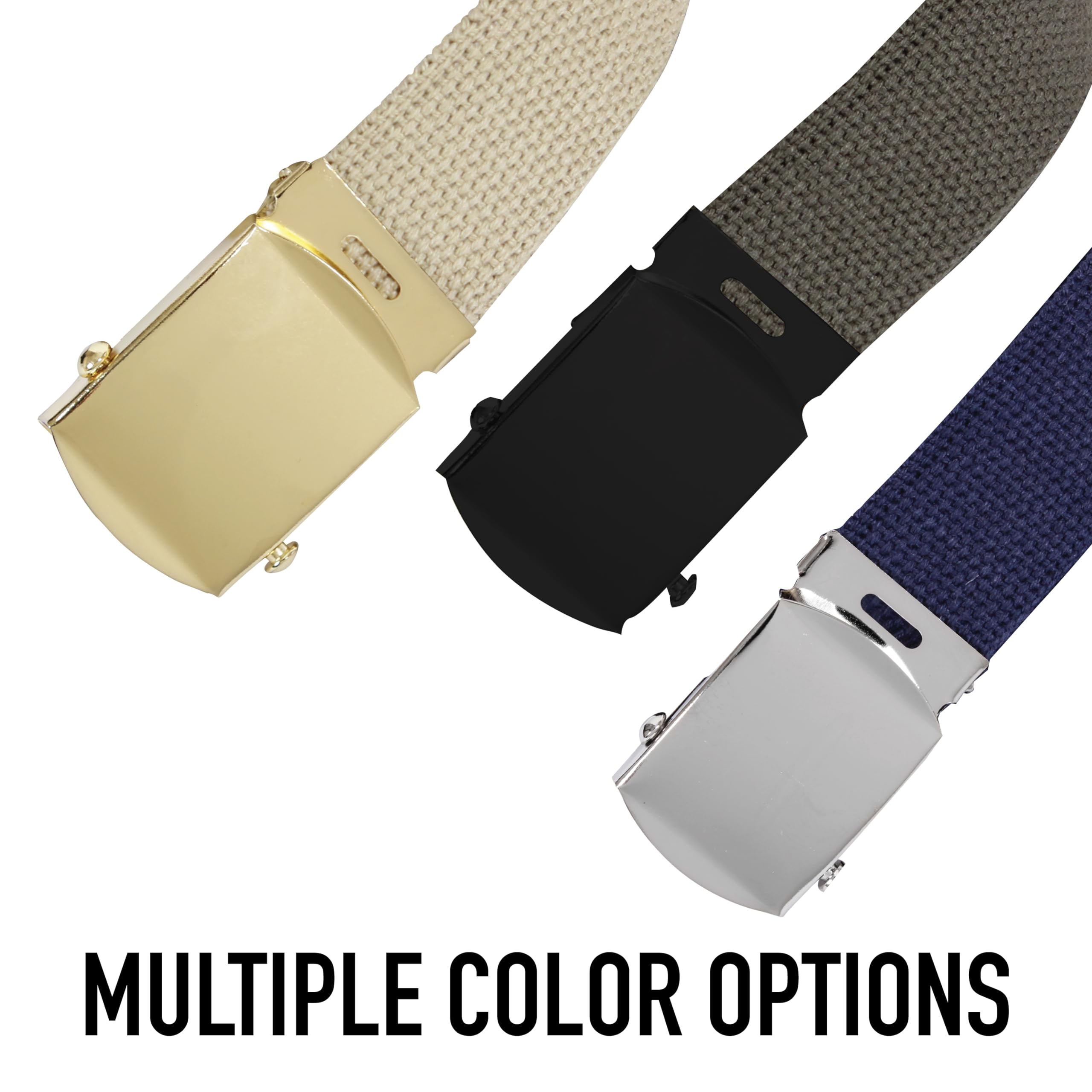 Rothco Heavy‑Duty Web Belt 3‑Pack – Adjustable Woven Belts with Metal Buckle for Workwear, Outdoor Use, and Everyday Wear - Image 4