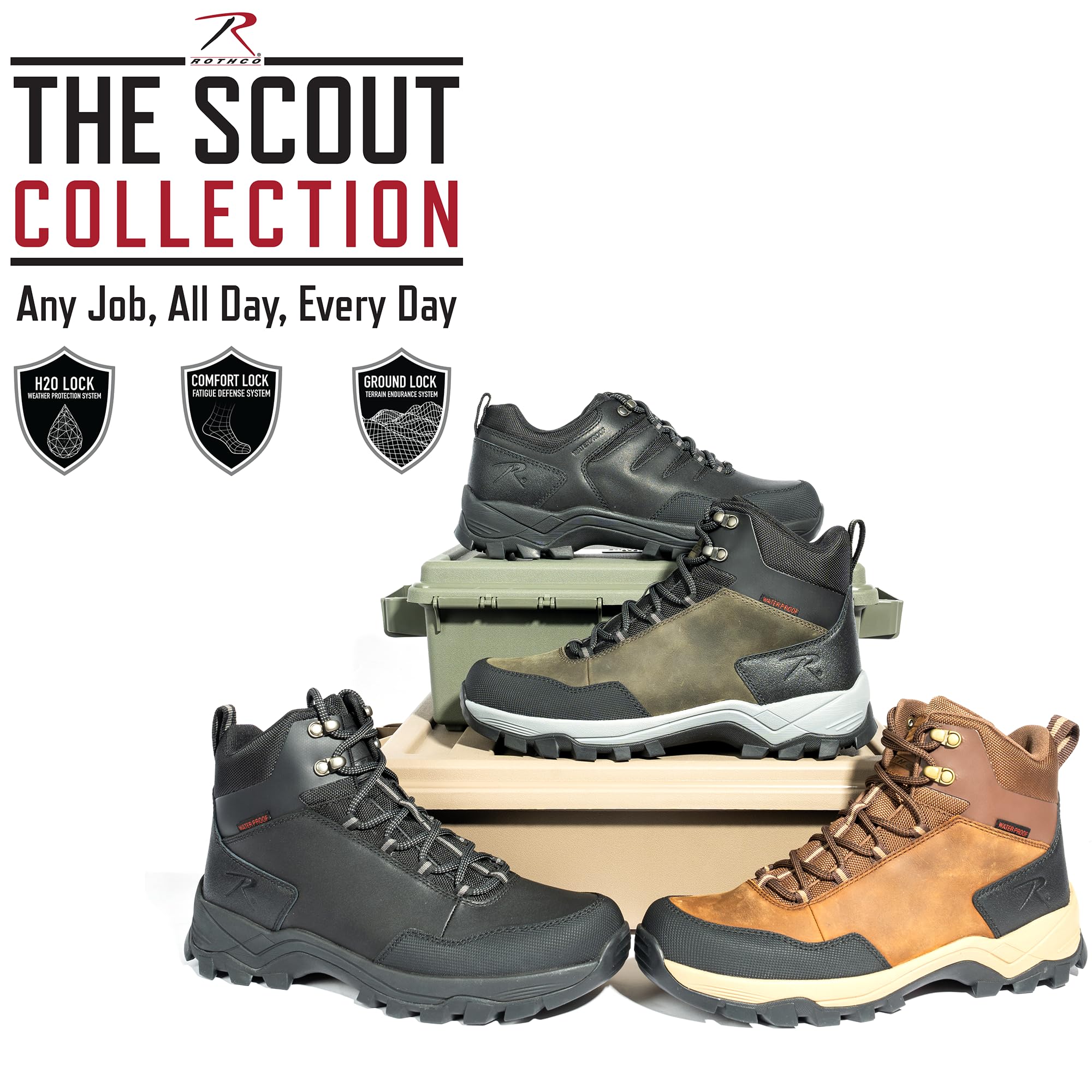 Rothco Scout All Terrain Hybrid Tactical Boots – 6 Inch – Waterproof & Lightweight Low-Profile Everyday Hiking Boot - Image 5