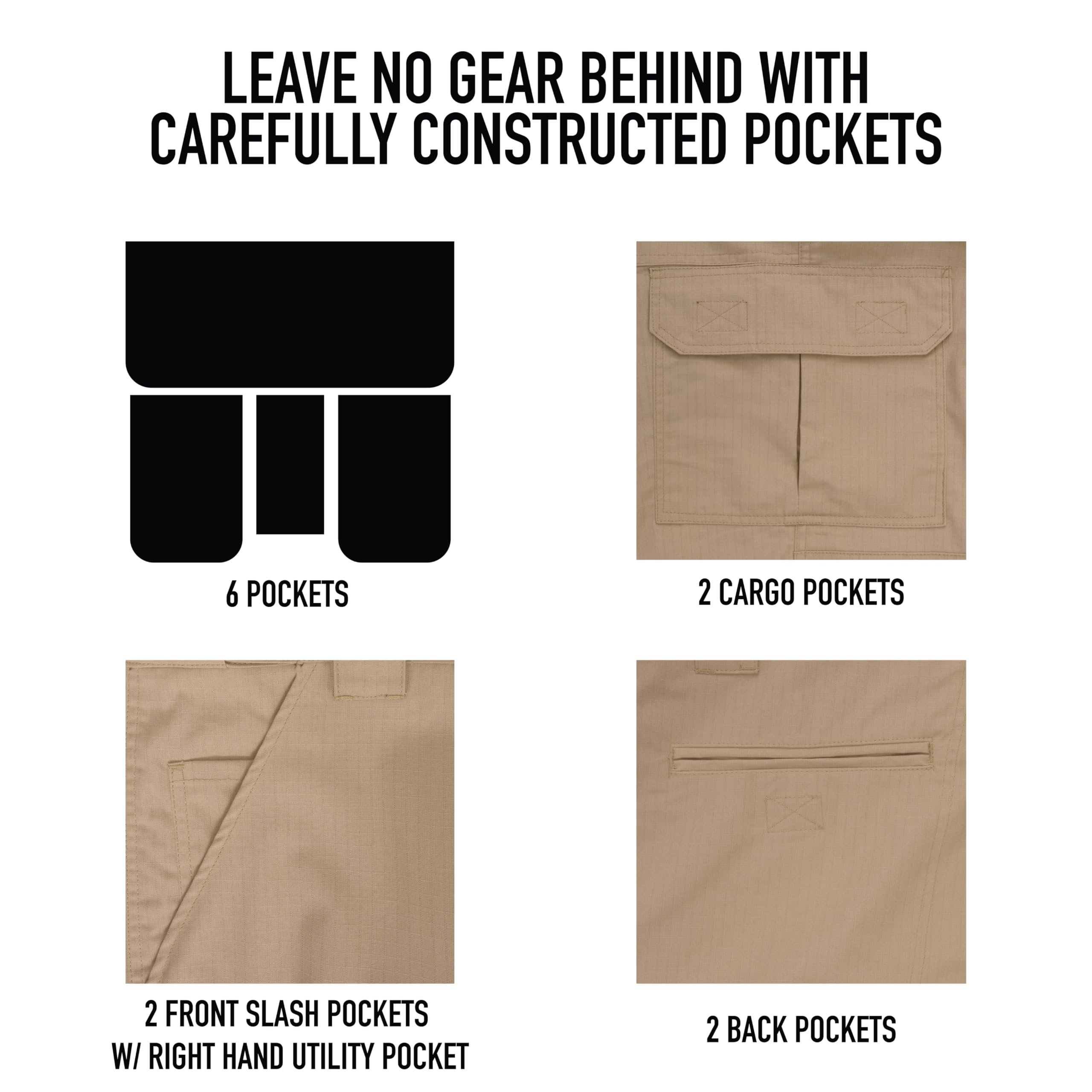 Rothco Tactical Deployment Pant – Rip-Stop Cargo Pants with Stain & Water-Resistant Fabric and EDC Storage - Image 5